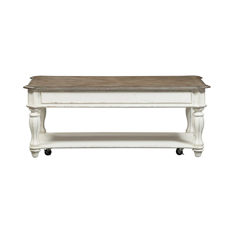 Magnolia Manor Lift Top Cocktail Table in Antique White image