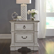 Abbey Park King California Panel Bed, Dresser & Mirror, Night Stand image