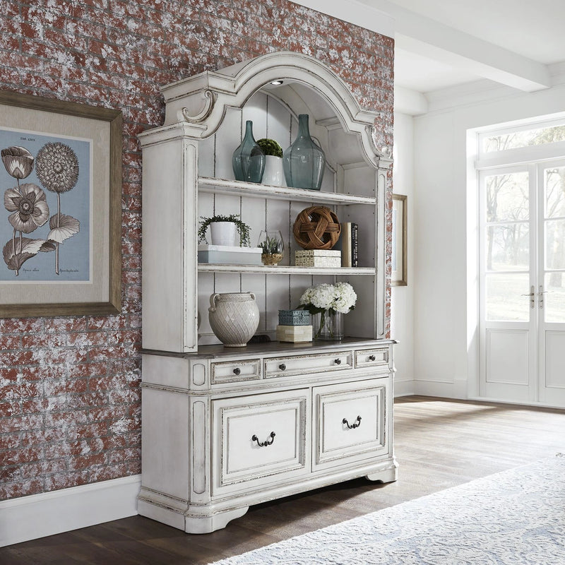 Magnolia Manor 3 Piece Desk & Hutch Set image