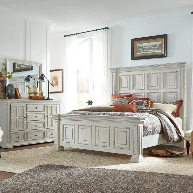 Big Valley King Panel Bed, Dresser & Mirror image