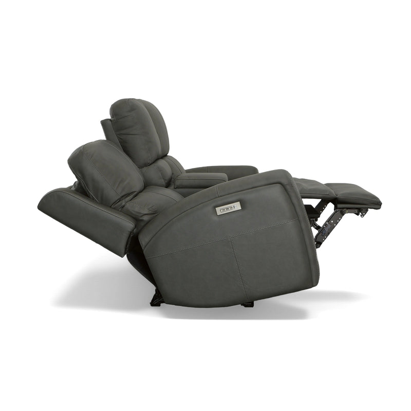 Linden Power Reclining Loveseat with Console & Power Headrests & Lumbar - 5000007534