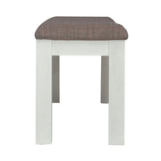 Brook Bay Uph Dining Bench in Textured White image