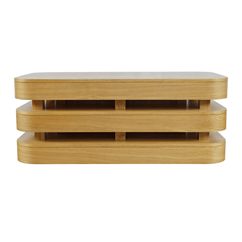 Brix Rectangular Cocktail Table With Casters