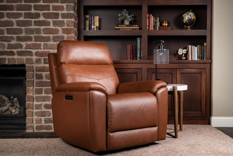 Refined Perfect Match Power Swivel Gliding Recliner with Power Headrest & Lumbar