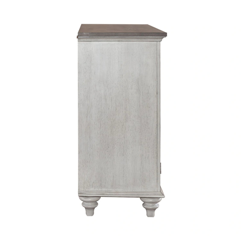 Ocean Isle Buffet in Antique White with Weathered Pine image