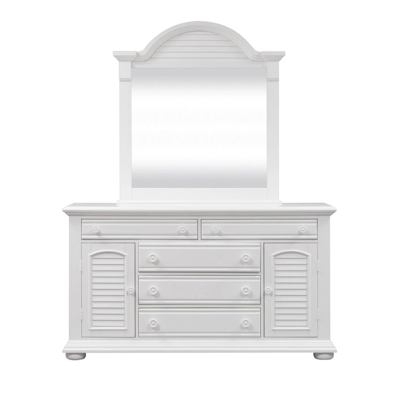 Summer House Mirror in Oyster White image