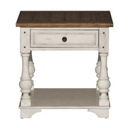 Morgan Creek End Table in Antique White image