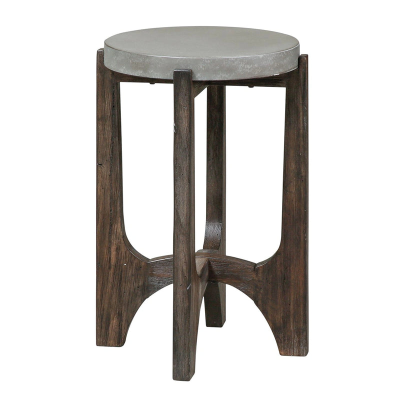 Cascade Chair Side Table in Wire Brush Rustic Brown image