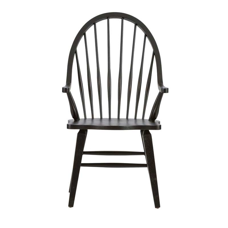 Hearthstone Ridge Windsor Back Arm Chair - Black image