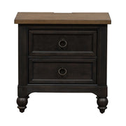 Americana Farmhouse 2 Drawer Nightstand in Black image