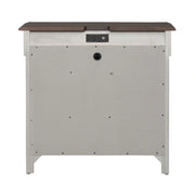 Ivy Hollow 3 Drawer Bedside Chest w/ Charging Station in Weathered Linen image