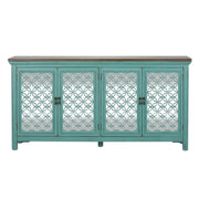 Kensington 4 Door Accent Cabinet in Turquoise image