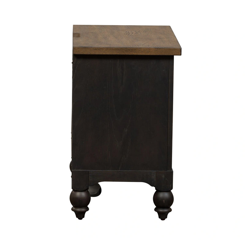 Americana Farmhouse 2 Drawer Nightstand in Black image