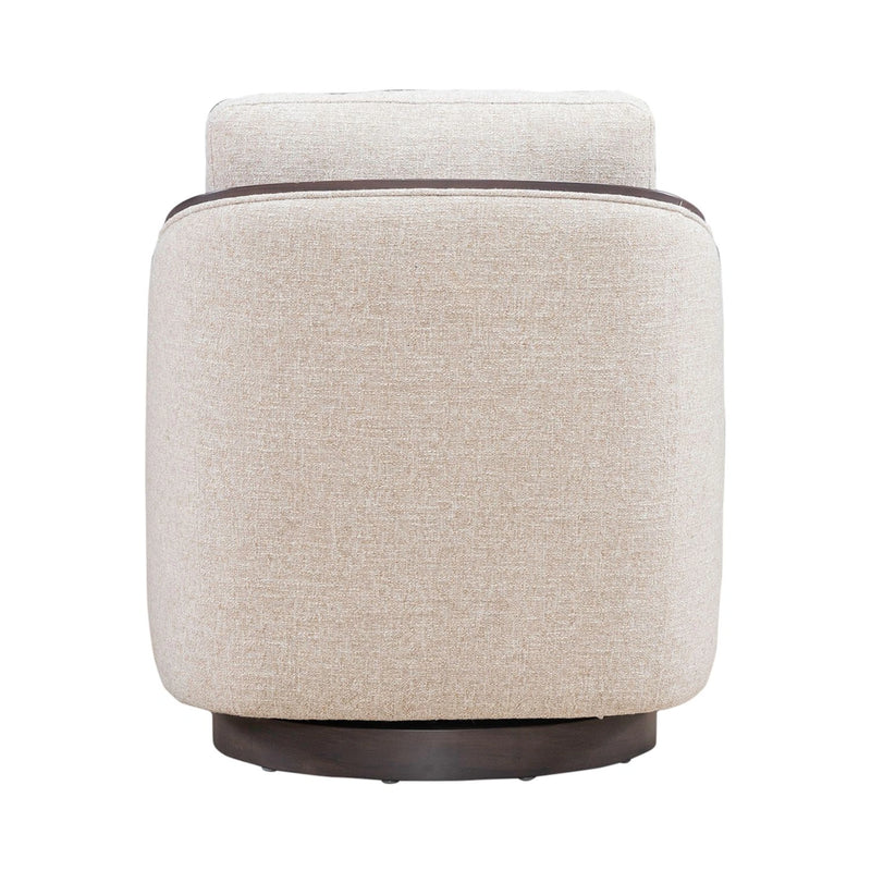 Nora Uph Swivel Accent Chair - Dark Brown image