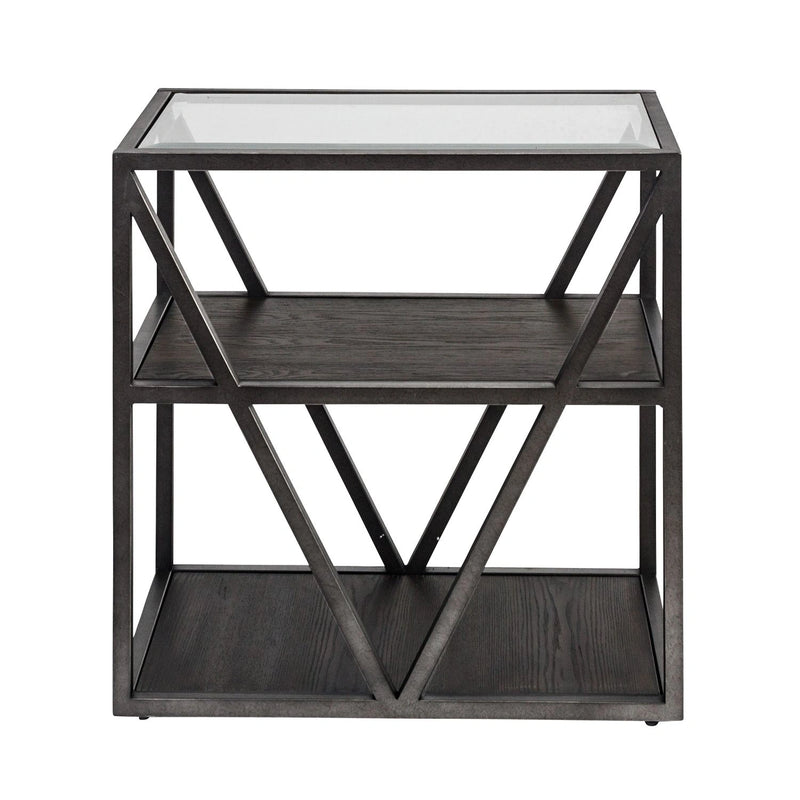 Arista Chair Side Table in Cobblestone Brown image