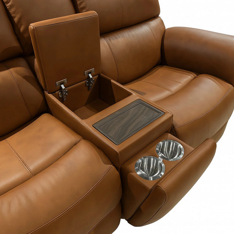 Henry Latitudes Power Reclining Loveseat with Console & Power Headrests & Lumbar - 5000006473