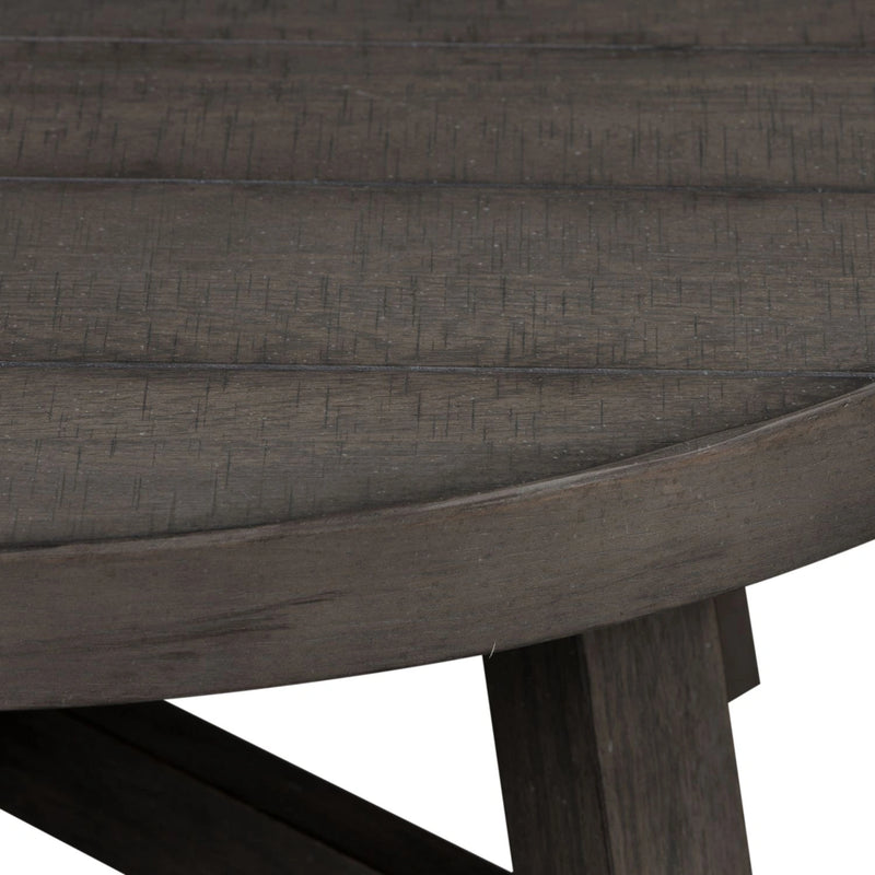 Modern Farmhouse Splay Leg Round Cocktail Table in Dusty Charcoal image