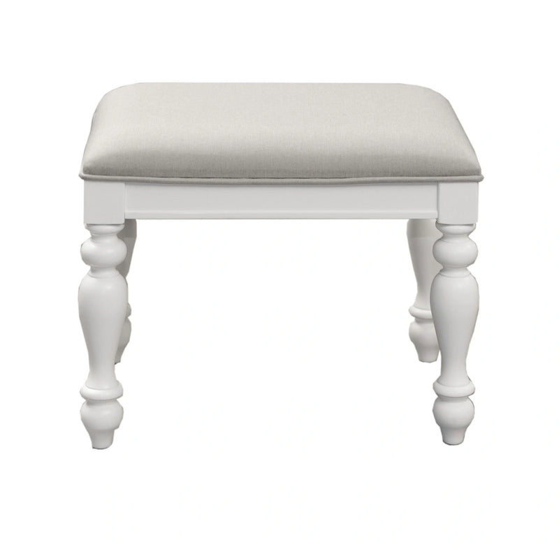 Summer House I Vanity Stool in Oyster White image