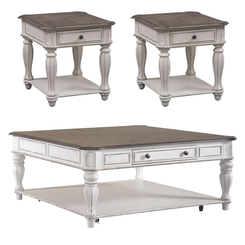 Magnolia Manor 3 Piece Set (1-Cocktail 2-End Tables) image