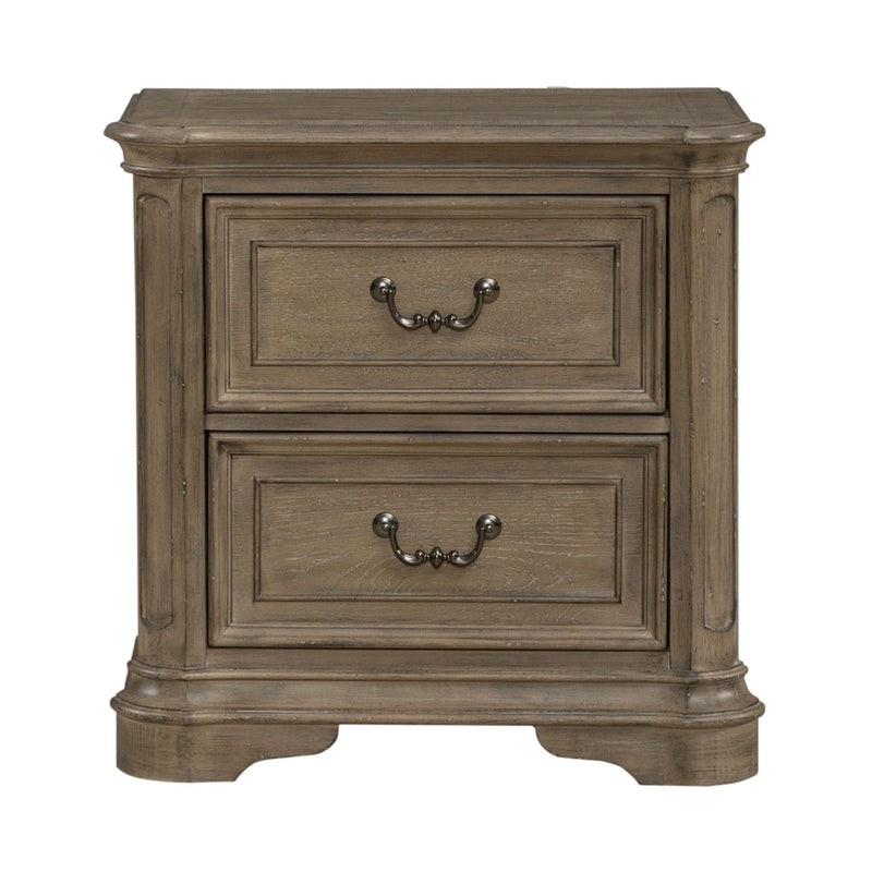 Magnolia Manor II 2 Drawer Nightstand in Weathered Bisque image