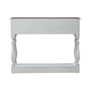 Magnolia Manor Hall Console in Antique White & Weathered Bark EST SHIP TIME APPX 4 WEEKS image