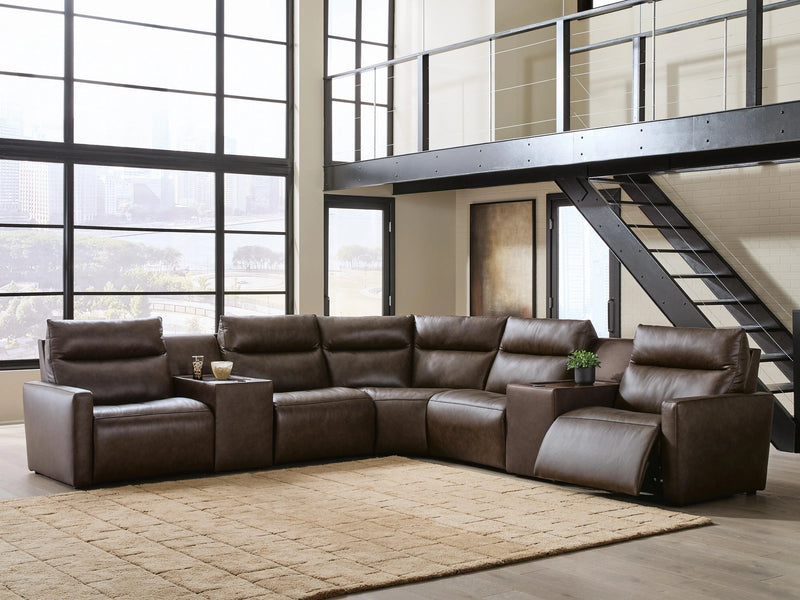 ModZ Power Reclining Sectional with Audio Consoles